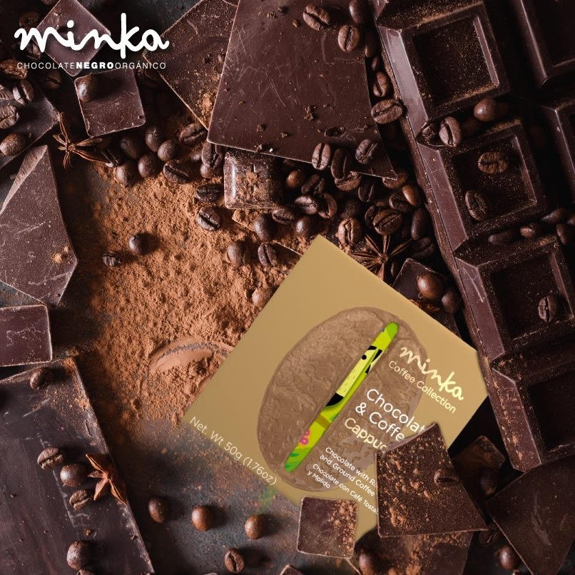 CAPPUCCINO CHOCOLATE BAR - ARABICA COFFEE - TUCAN POSTCARD - ALL NATURAL - KOSHER - 1.76 OZ