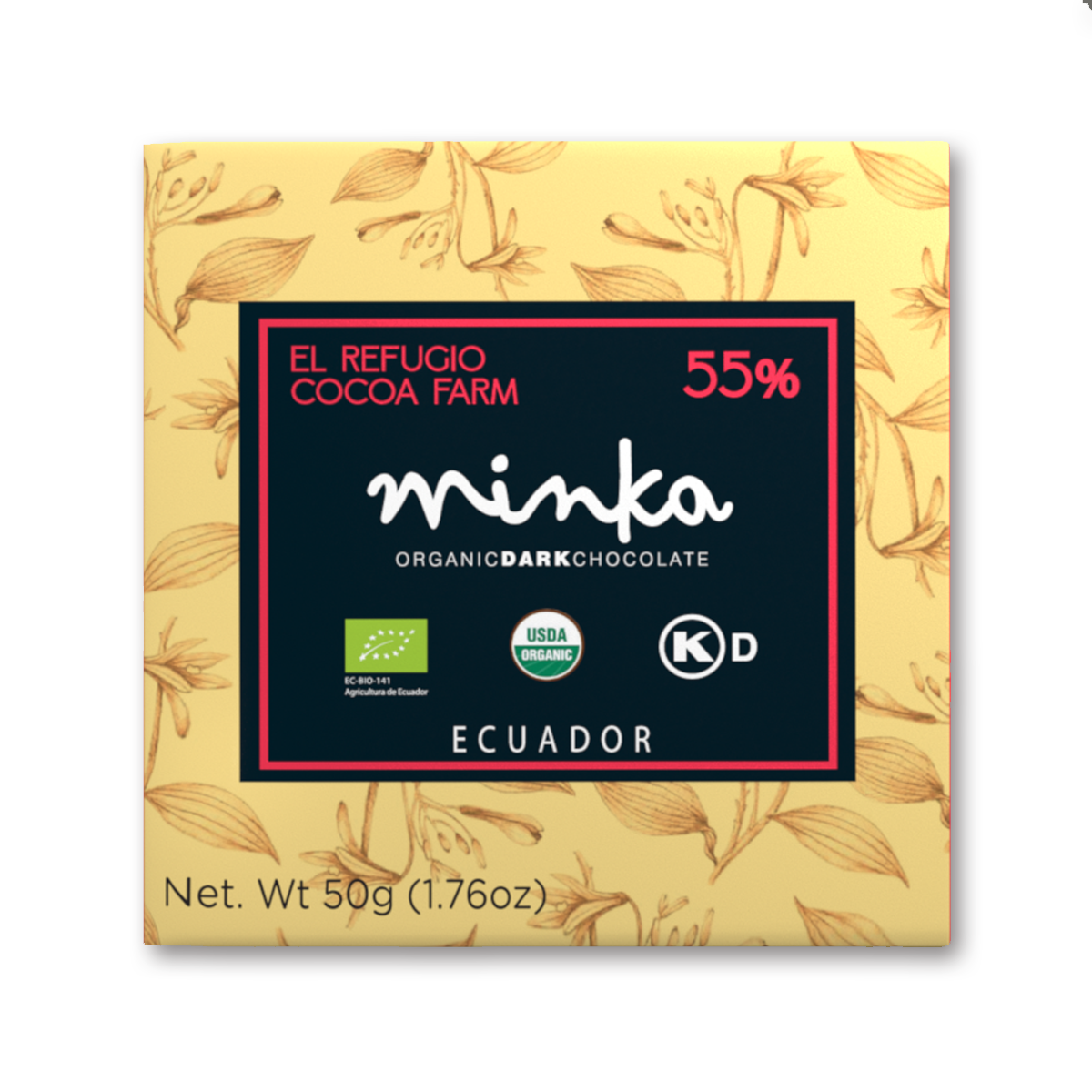 55% COCOA - ORGANIC DARK CHOCOLATE BAR - SINGLE ORIGIN - ALL
