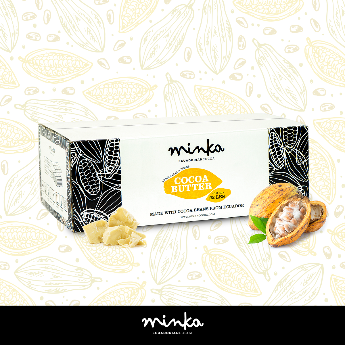 COCOA BUTTER - No Sugar - Keto - All Natural - Kosher 22 Lb