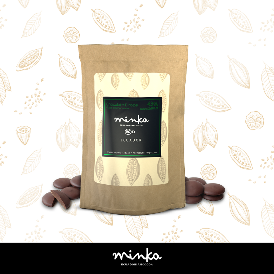 43% COCOA Disc Shaped Chocolate Drops All Natural - Kosher