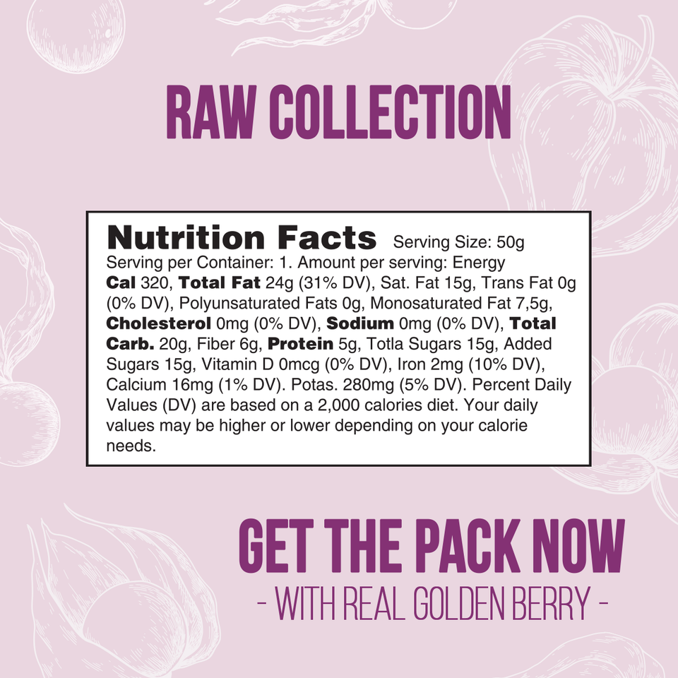 77% COCOA Organic Raw Chocolate Bar w Golden-berry - Tree to Bar - All Natural - Kosher - 1.76 Oz