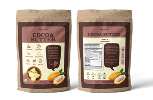 COCOA BUTTER - Organic - No Sugar - Keto - All Natural - Kosher 1 Lb