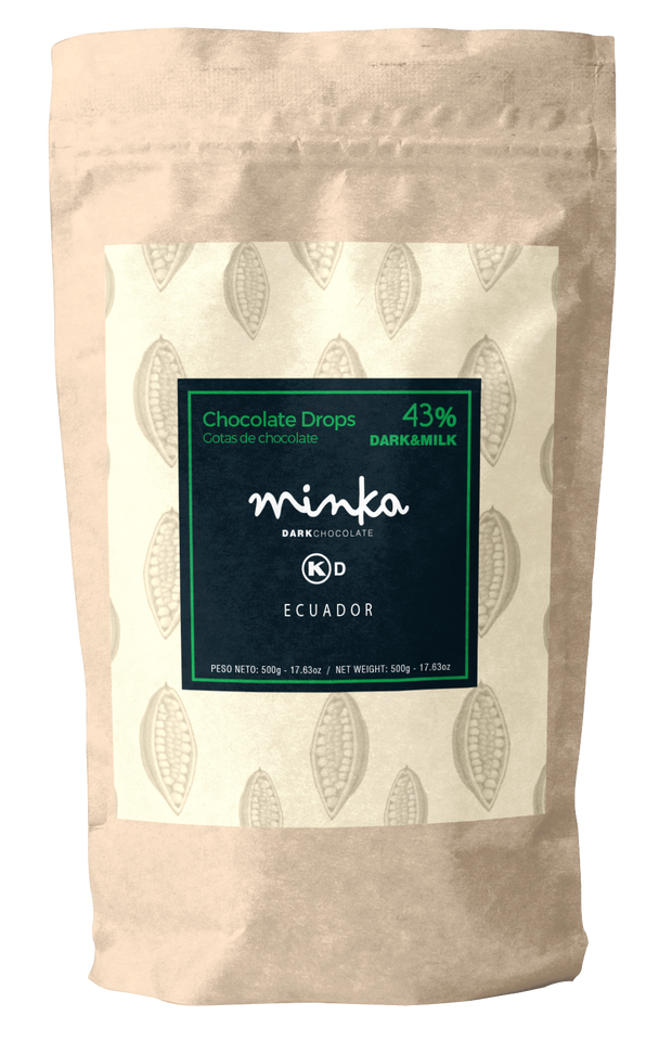 43% COCOA Disc Shaped Chocolate Drops All Natural - Kosher