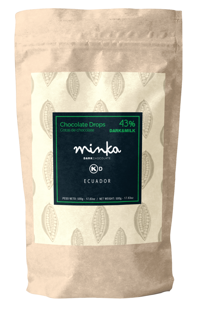 43% COCOA Disc Shaped Chocolate Drops All Natural - Kosher