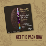 ORGANIC ESPRESSO CHOCOLATE BAR - Arabica Coffee - Condor Postcard - All Natural - Kosher - 1.76 Oz