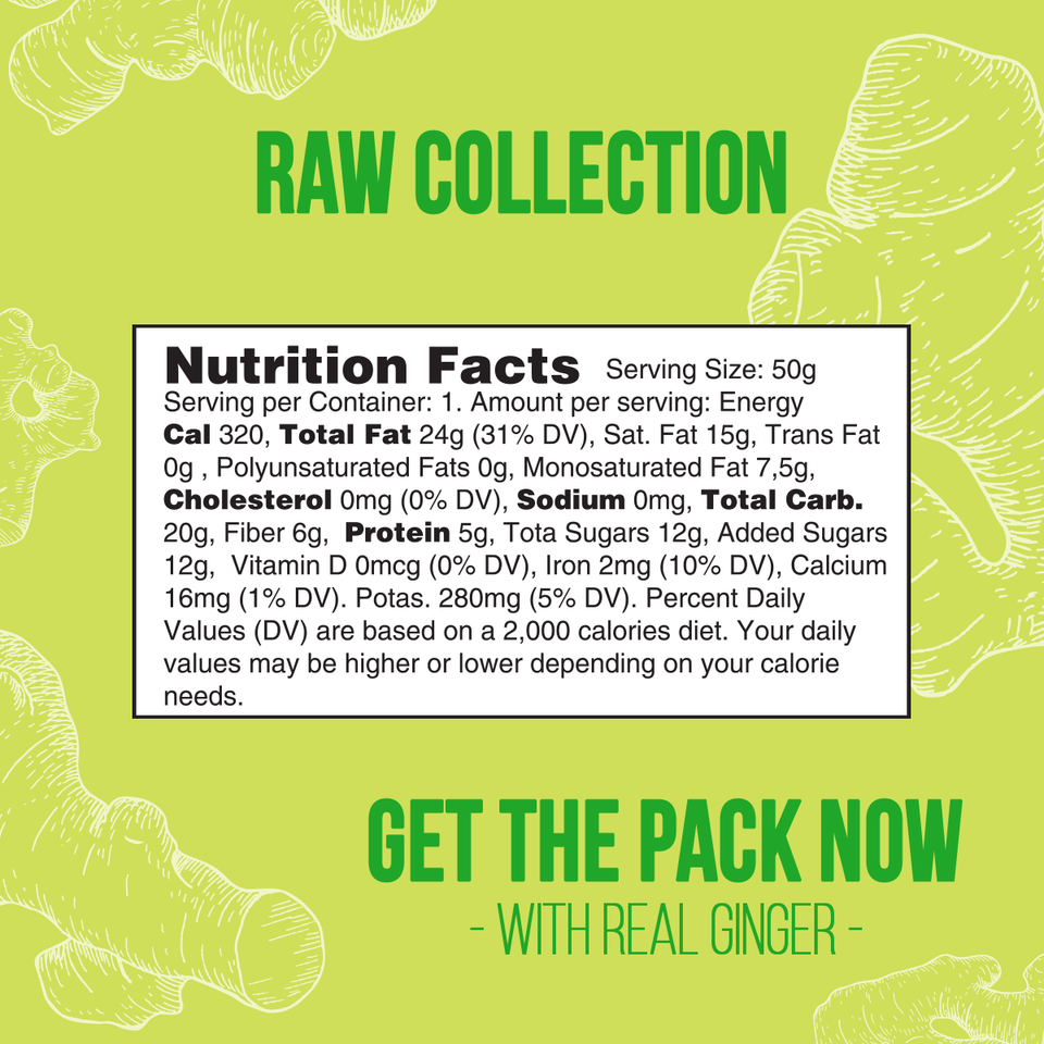 77% COCOA Organic Raw Chocolate Bar w Ginger - Tree to Bar - All Natural - Kosher - 1.76 Oz
