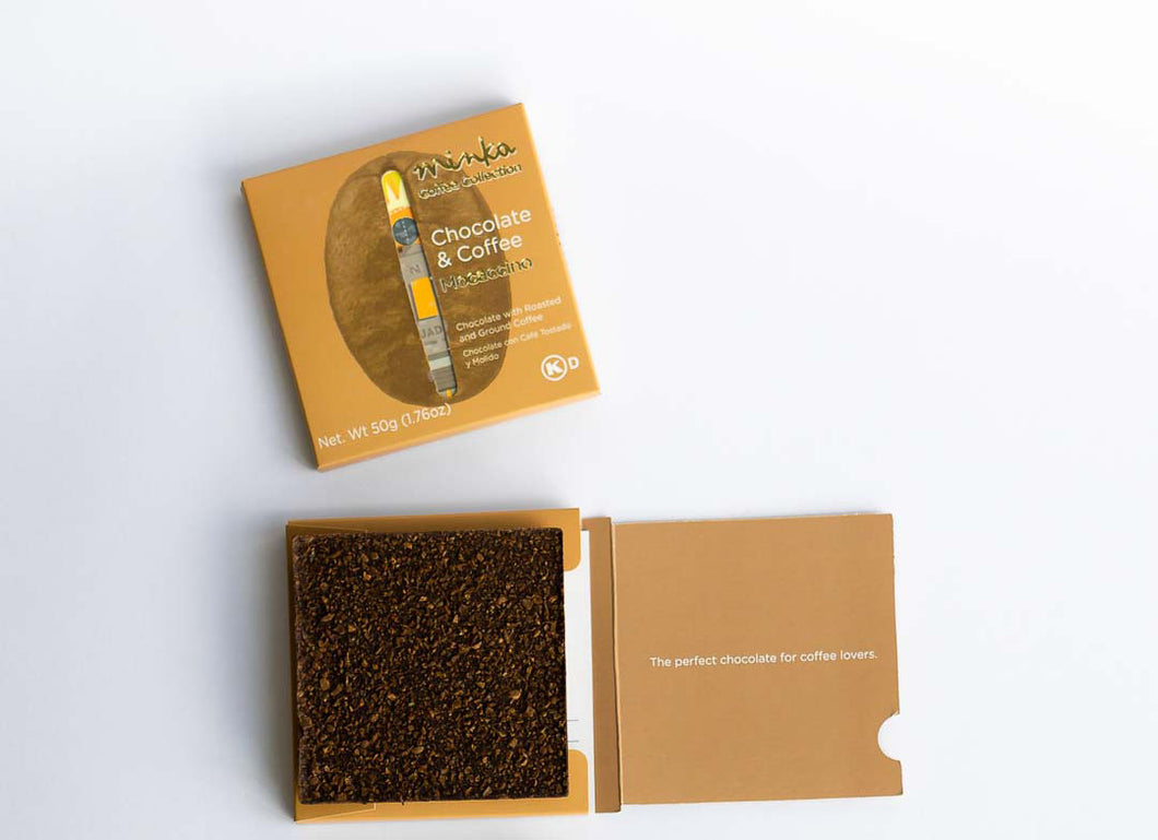 MOCHACCINO MILK CHOCOLATE BAR - Arabica Coffee - Equator Postcard - All Natural - Kosher - 1.76 Oz